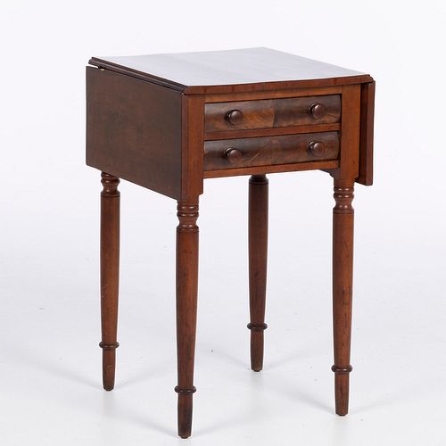 Classical Fruitwood and Mahogany Side Table