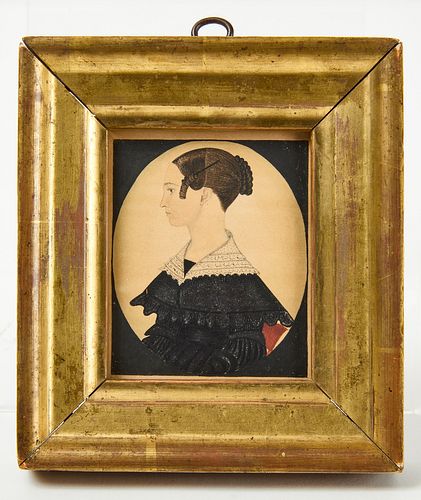 Justus Dalee - Miniature Portrait of a Lady
