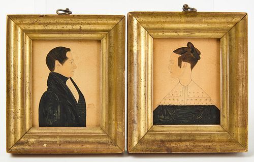 Justus Dalee - Pair of Miniature Portraits