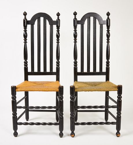 Pair of Banister Back Side Chairs