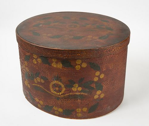 Paint-Decorated Hat Box