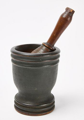 Painted Mortar and Pestle