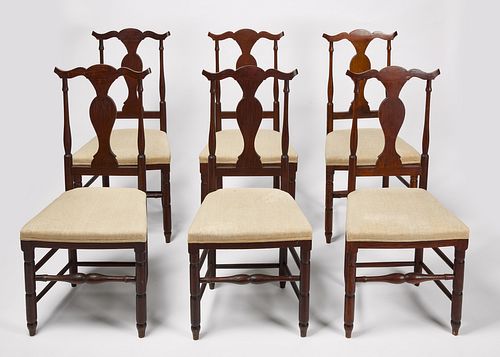Set of Six Queen Anne Dining Chairs
