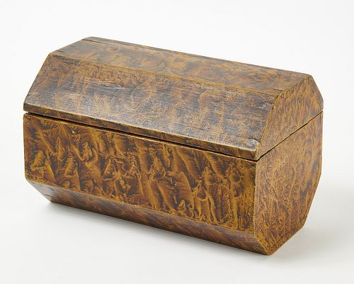 Octagonal Paint-Decorated Box