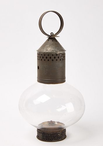 Large Blown Glass Onion Lamp