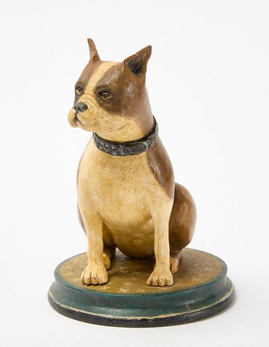 Frank Finney - Carved Boxer Dog