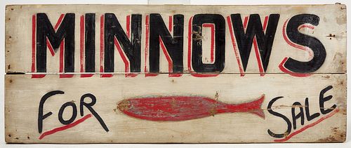 'Minnows For Sale' Trade Sign