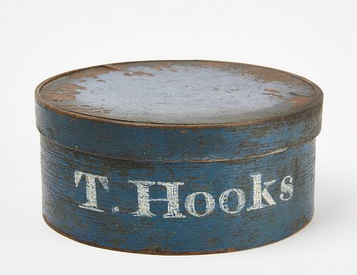 'T. Hooks' Blue Painted Pantry Box