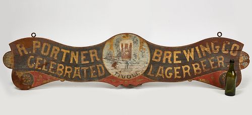 R. Portner Brewing Co. Trade Sign & Bottle