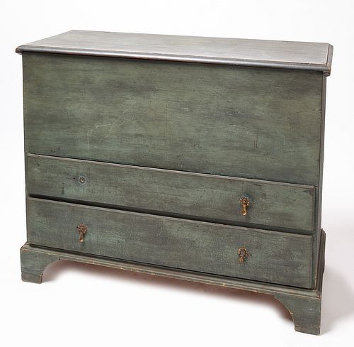 Green Two Drawer Blanket Chest