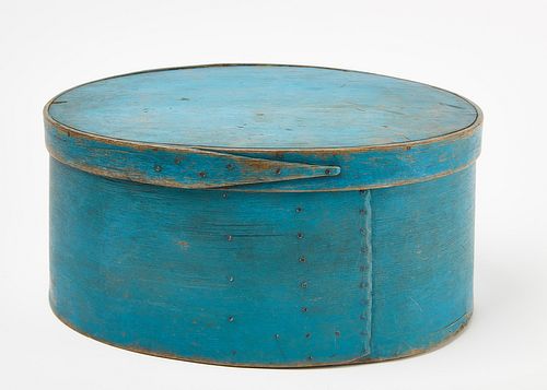 Blue Painted Oval Pantry Box