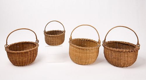 Four Takonic Swing Handel Baskets