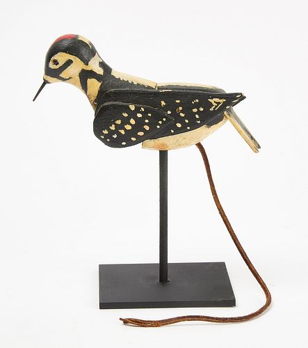 Carved Folk Art Mechanical Bird