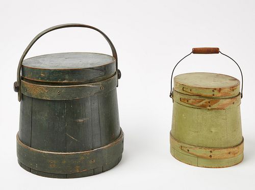 Two Painted Firkins