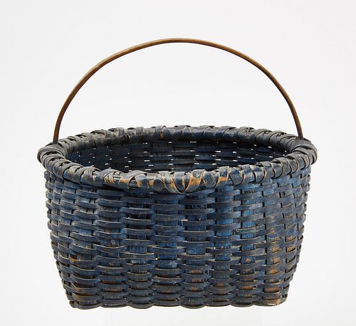Blue Painted Basket