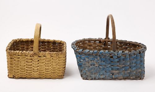 Two Painted Split Baskets