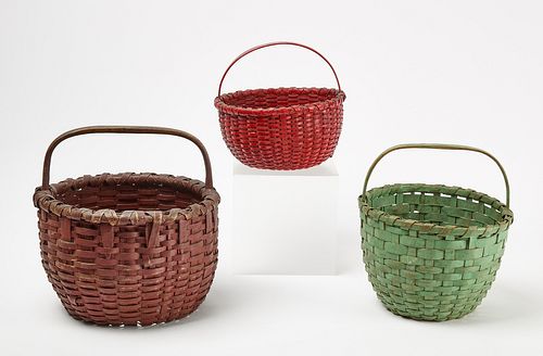 Three Painted Baskets