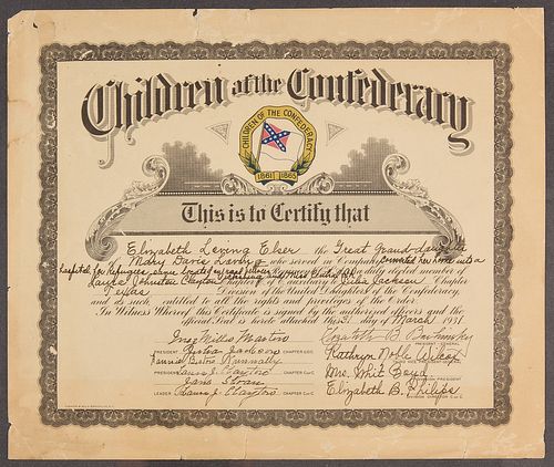 Civil War Lot: Newspaper, Docs, Certificate