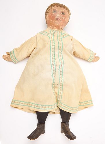 Large Early Painted Face Doll