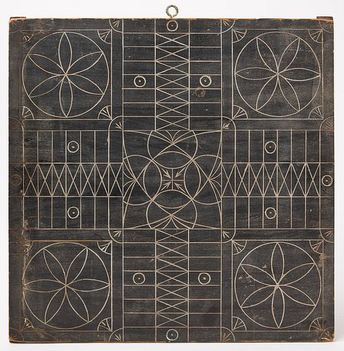 Carved Parcheesi Board