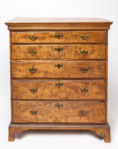 Tiger Maple Chest of Drawers