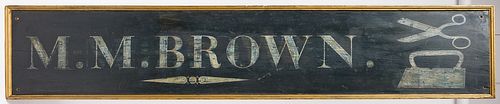 M. M. Brown Tailor Trade Sign