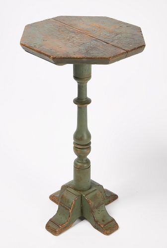 Armand LaMontagne - Green Painted Candle Stand