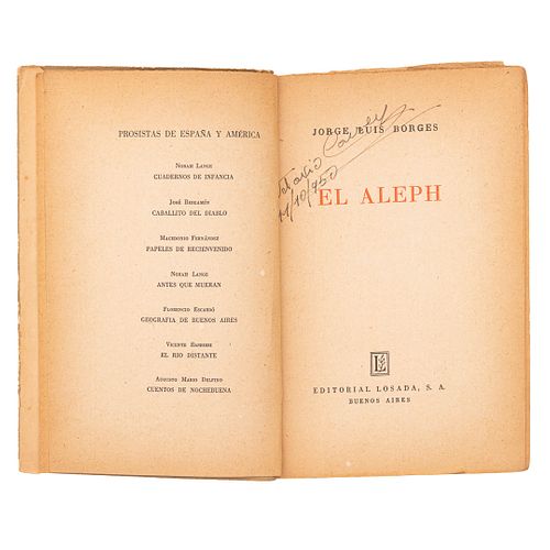 Borges, Jorge Luis. El Aleph. Buenos Aires: Editorial Losada, 1949. Primera edición.