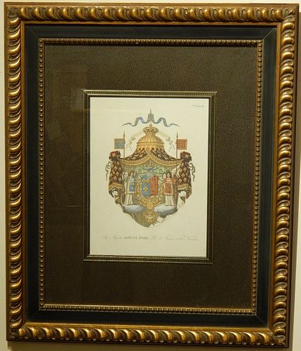 Lithograph of Heraldic Crest
