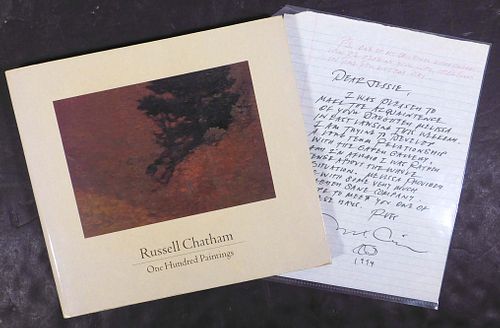 Russell Chatham - One Hundred Paintings, w/ Letter