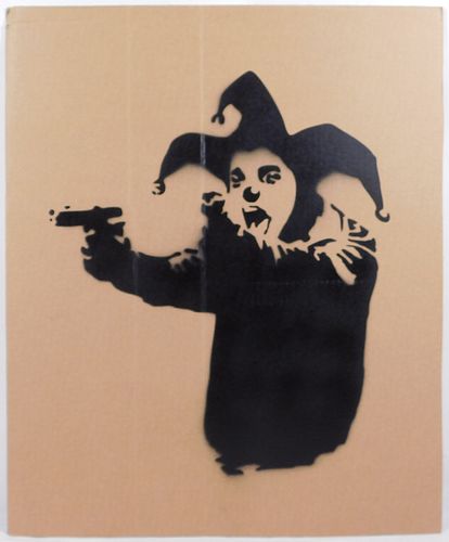 Style of Banksy:  Gun Clown
