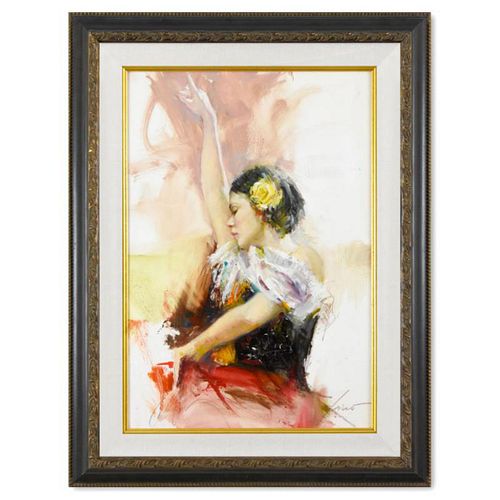 Pino (1939-2010), "Solo Act" Framed Original Oil Study on Board, Hand Signed with Certificate of Authenticity.