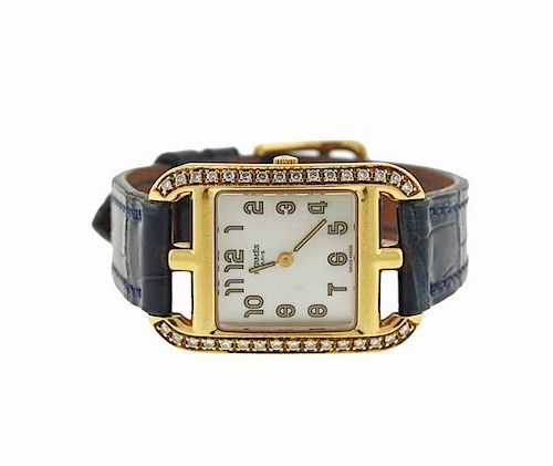 Hermes Cape Cod 18K Gold Diamond Watch