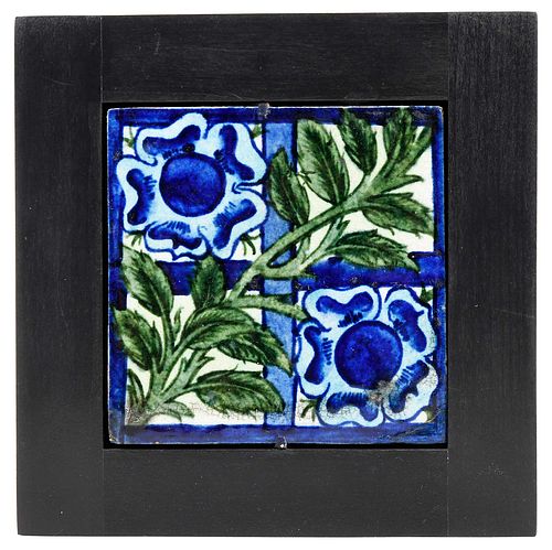 William De Morgan For Merton Abbey Rose Trellis Pattern Tile