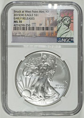 2015(W) AMERICAN SILVER EAGLE NGC MS70