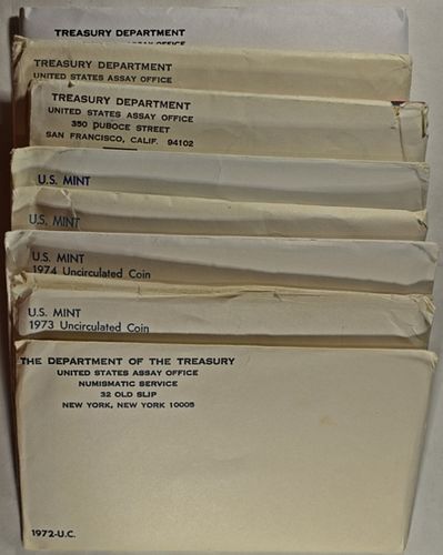 1968-69,71-76 US MINT SETS