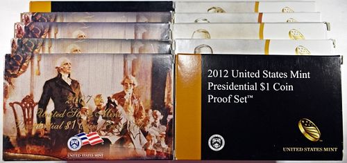 2007 -16 US PRESIDENTIAL DOLLAR PROOF SETS