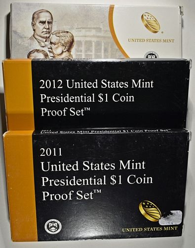 2011-2013 US MINT PRESIDENTIAL DOLLAR 4 COIN SETS