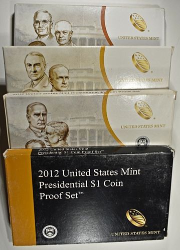 2012-2015 US MINT PRESIDENTIAL DOLLAR 4 COIN SETS
