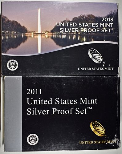 2011 & 2013 US SILVER PROOF SETS