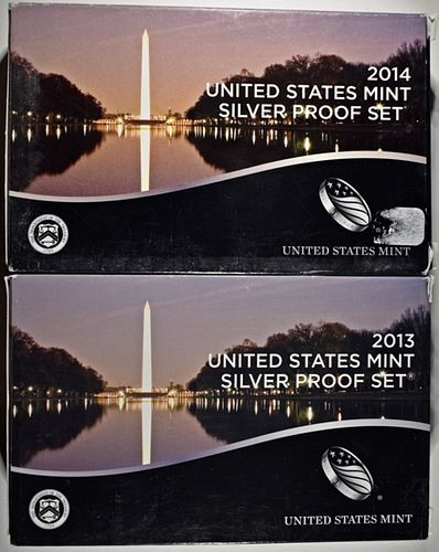 2013 & 2014 US SILVER PROOF SETS