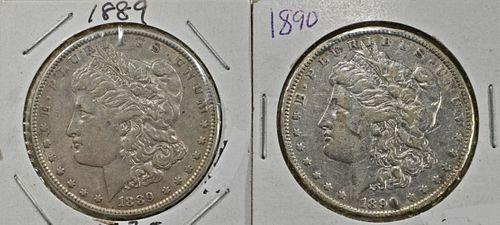 1889 & 1890 MORGAN DOLLARS
