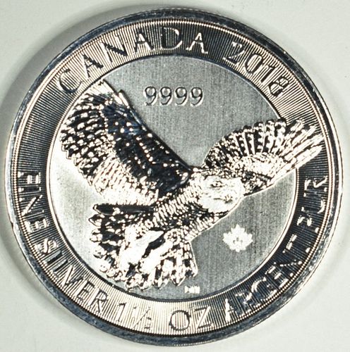 2018 1.5 OZ CANADIAN SNOWY OWL .999 SILVER COIN