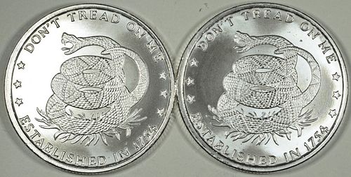 (2) 1 OZ DON’T TREAD .999 SILVER ROUNDS