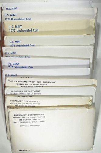 1968-69,71-79 US MINT SETS