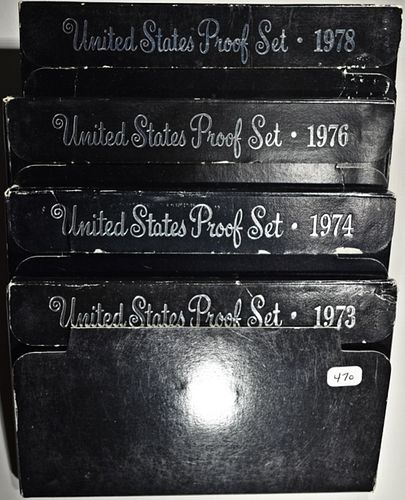 1973-74,76,78 US PROOF SETS