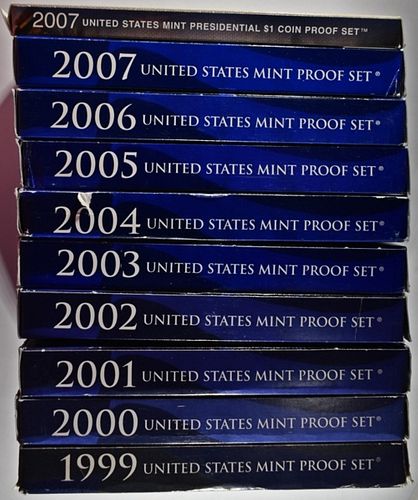 1999-2007 US PROOF SETS