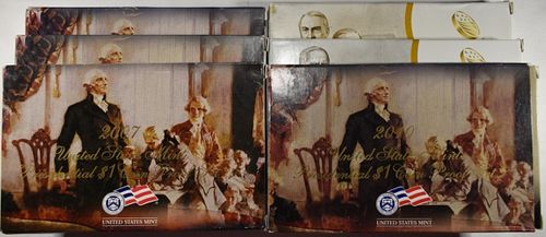 2007 -10, 13-14 US PRESIDENTIAL DOLLAR PROOF SETS