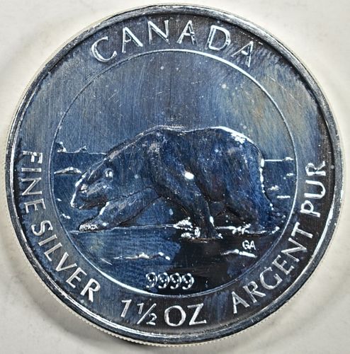 2013 1.5 OZ CANADIAN POLAR BEAR .999 SILVER COIN