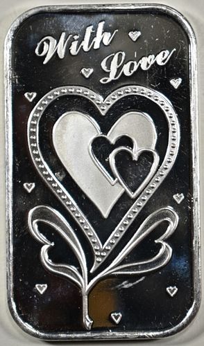 WITH LOVE   .999 SILVER 1 OZ BAR